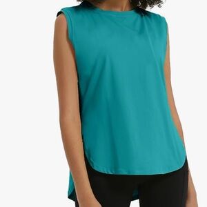 NWT Running Tank Top Workout Shirts Sleeveless Athletic Yoga Split Hem Loose Fit